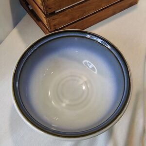 Noritake Sorcerer 8620 Stoneware Bowl Blue Grey White Made in Japan MCM 7.25in